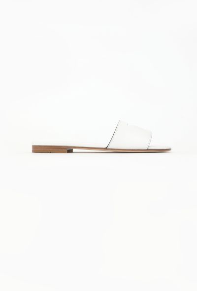 Prada Leather Cut-Out Slides - 2