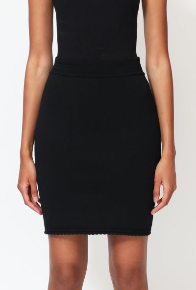 Alaïa 90s Scalloped Knit Skirt - 2