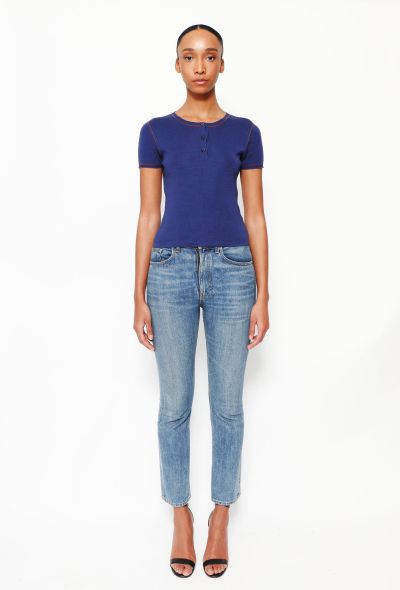 Chanel Ribbed Cotton 'CC' Top - 2