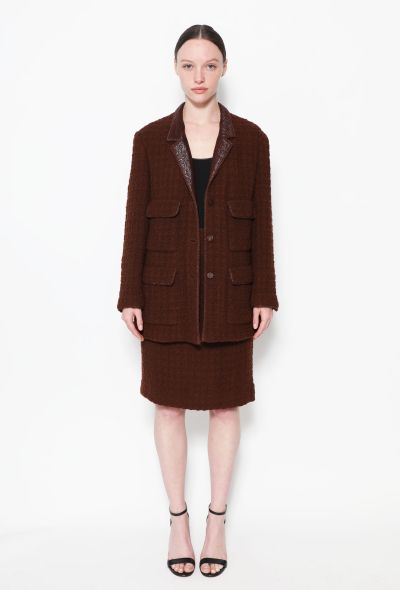 Chanel 1998 Tweed Wool Skirt - 2