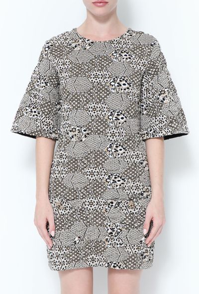 Chanel 2015 Lamé Intarsia Knit Dress - 2
