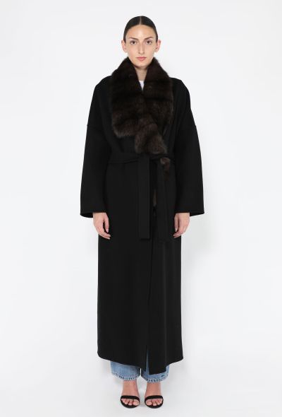 Loro Piana Baby Cashmere & Russian Sable Double-Face Belted Coat - 2