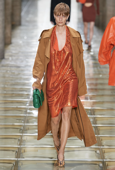 Bottega Veneta Mirror Sequin Halter Dress, S/S 2020 - 2