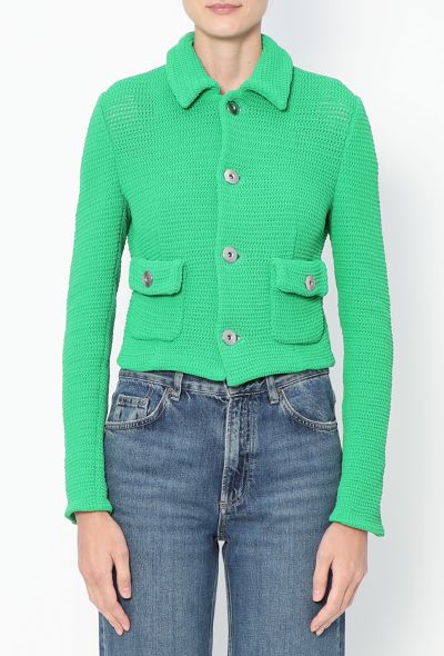 Bottega Veneta S/S 2021 Cropped Woven Jacket - 1