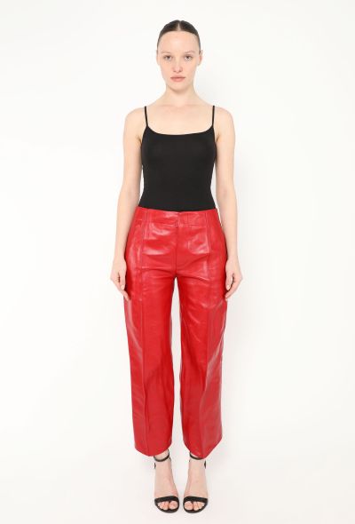 Bottega Veneta F/W 2022 Cropped Leather Trousers - 1