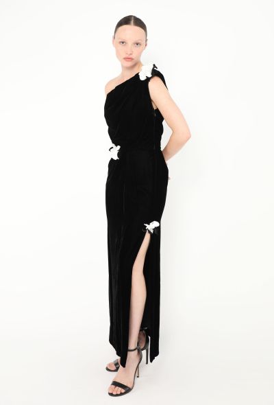 Saint Laurent 1993 Velvet One-Shoulder Gown - 2