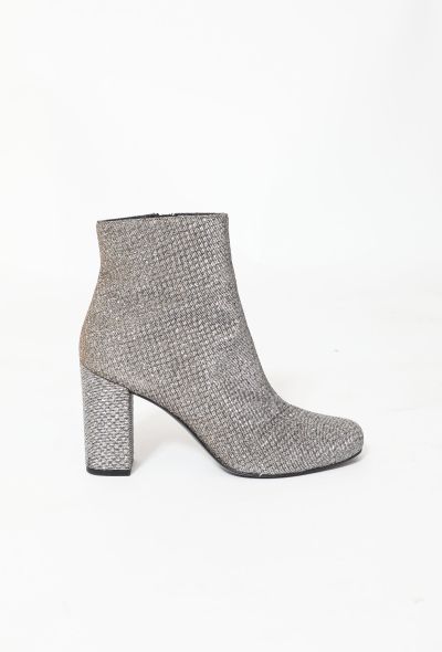 Saint Laurent Loulou' Metallic Ankle Boots - 1