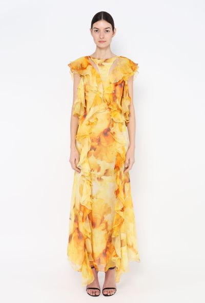 Alexander McQueen S/S 2019 Ruffled Chiffon Gown - 1
