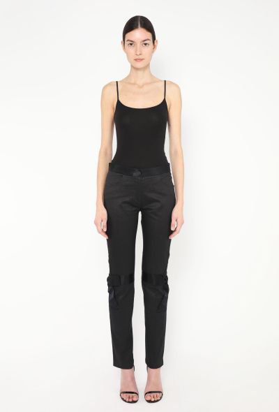 Chanel F/W 2005 Iridescent Satin Bow Jeans - 1