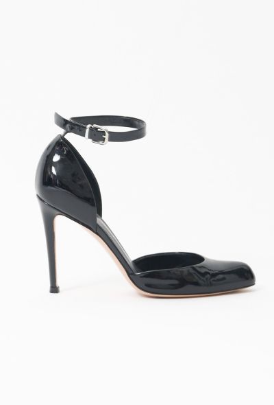 Gianvito Rossi - Black Patent Ankle-Strap Heels - 1