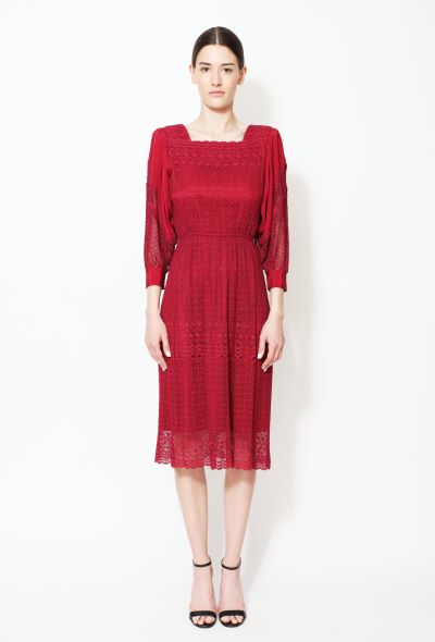 Floral Lace Crêpe Dress - 2