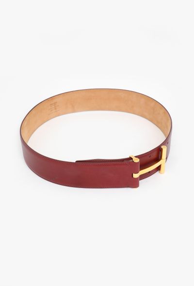 Tom Ford T-Buckle Leather Belt - 2