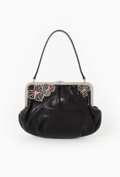 Cartier Floral Watersnake Evening Bag - 1