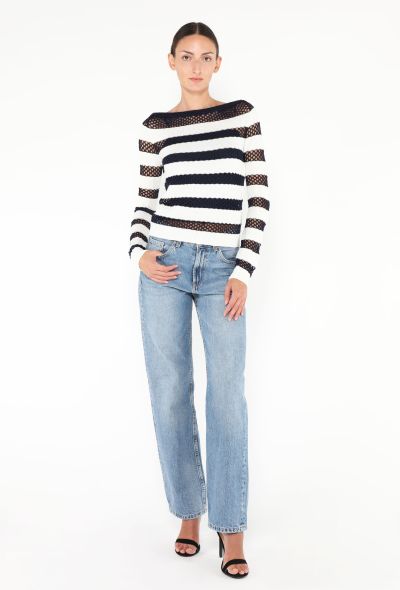 Dior 2020 Open-Knit Marinière Top - 2