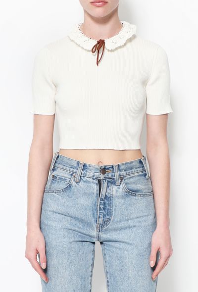 Miu Miu 2019 Crochet Detail Top - 1