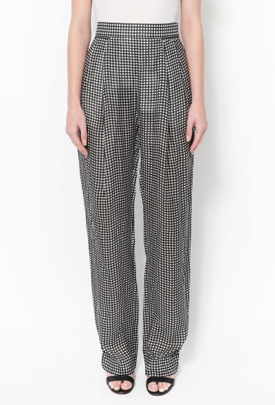 Céline Checkered Wide Leg Pants - 2