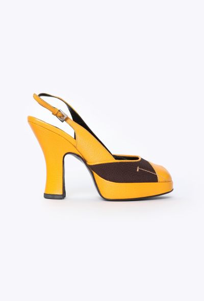 Prada F/W 2000 Slingback Peep-Toe Pumps - 1