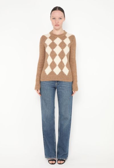 Céline Harlequin Alpaca Knit Sweater - 2