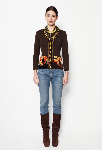 Emilio Pucci 70s Graphic Cardigan & Blouse Set - 2