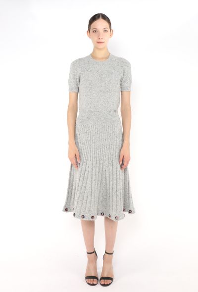 Chanel F/W 2016 Cashmere Eyelet Trim Dress - 2