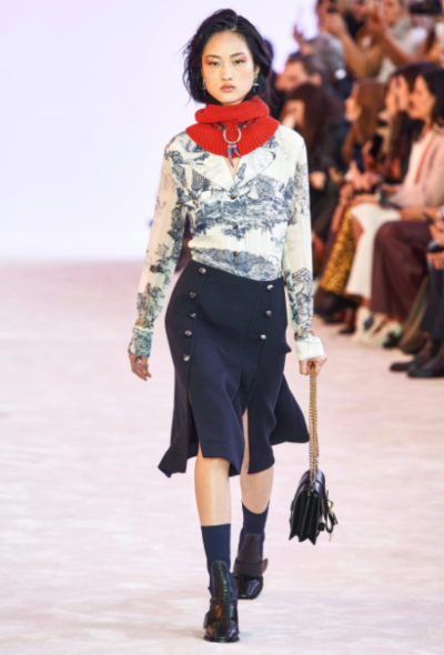 Chloé F/W 2019 Flared Military Skirt - 2