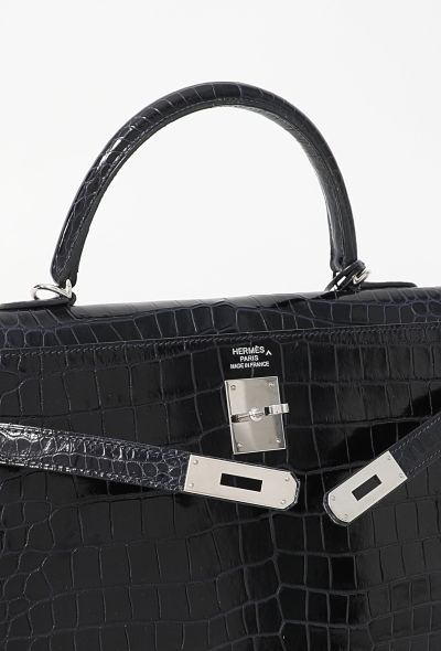 Hermès Bleu Marine Porosus Kelly Sellier 35 - 2