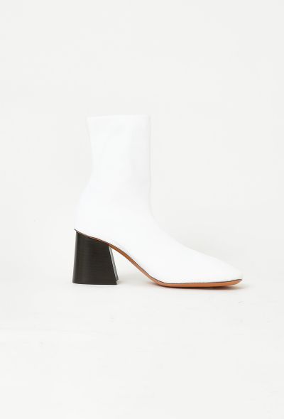 Céline White Ribbed Sock Boots by Phoebe Philo – 2016 - 1