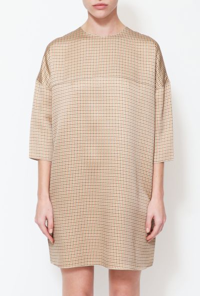 Céline Houndstooth Silk Dress - 2