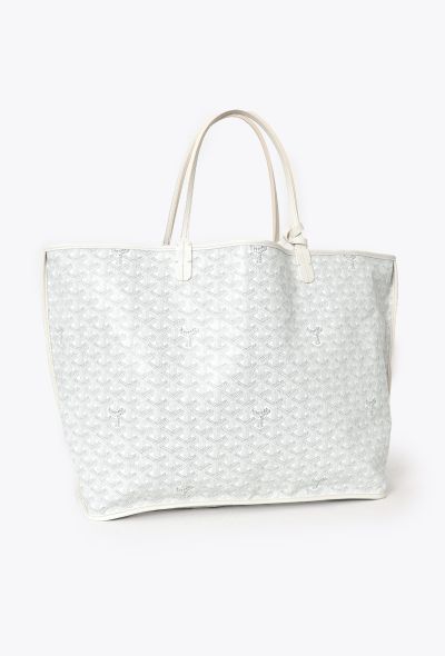 Goyard Saint Louis PM Tote Bag White Goyardine canvas - 2