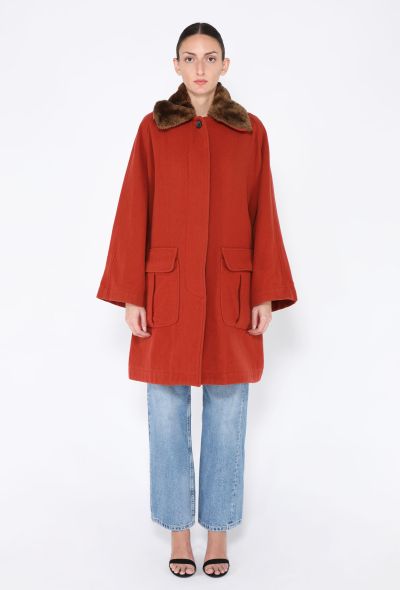 Romeo Gigli 1993 Faux Shearling Peacoat - 2