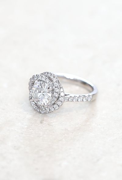 Vintage Fine Jewelry Elegant Tourbillon Platinum & 1.35 Carats Diamond Ring - 2