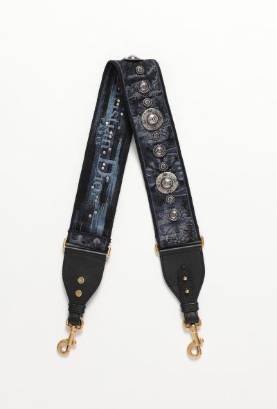Dior Navy Printed Bag Strap - 2