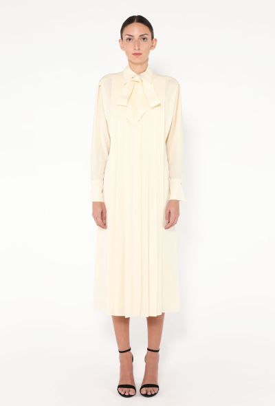 Loro Piana 2024 Lorely Pleated Georgette Dress - 1