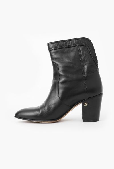 Chanel Classic Leather 'CC' Ankle Boots - 2