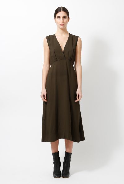 Céline Flared V-neck Midi Dress - 1