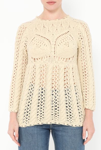 Comme des Garçons Tao Textured Crochet Sweater - 1