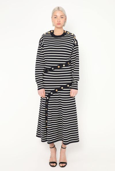 Alexander McQueen 2021 Marinière Embossed Trim Dress - 1