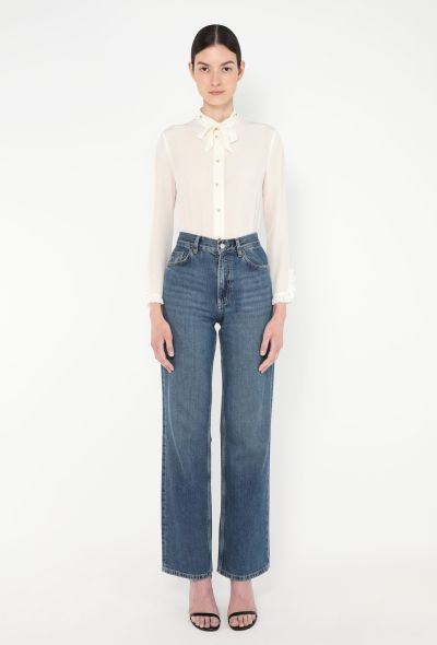 Gucci Pearl Button Lavallière Blouse - 2