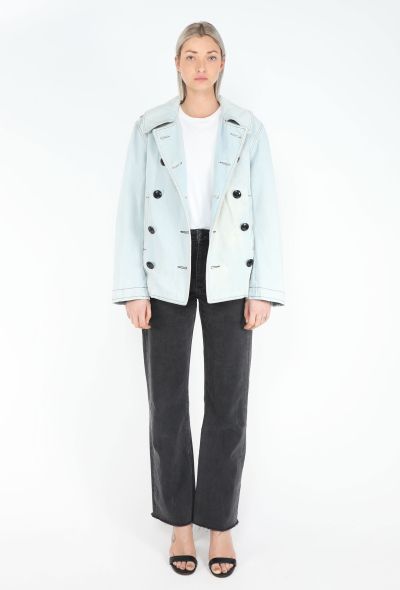 Balenciaga Washed Denim Peacoat - 2