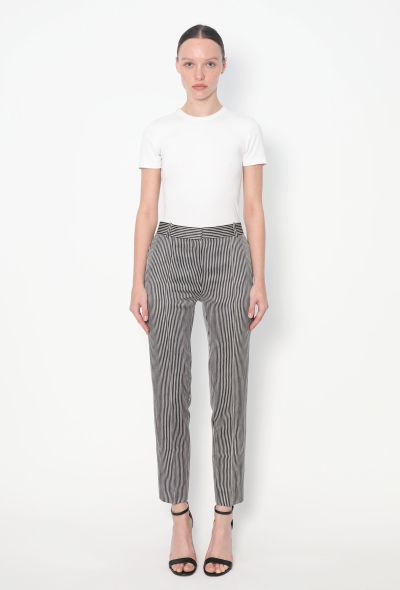 Céline Tapered Silk Pinstripe Trousers - 1