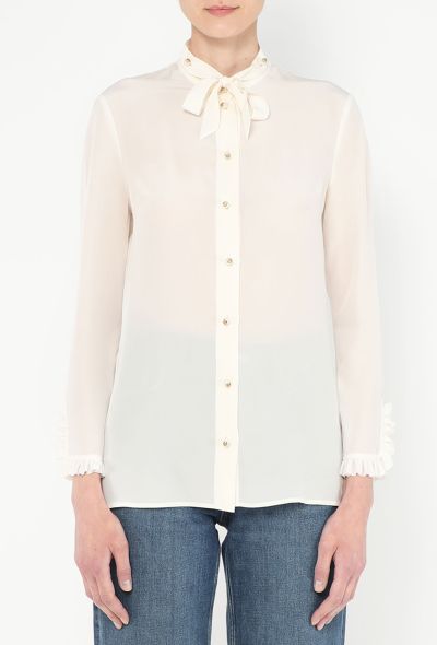Gucci Pearl Button Lavallière Blouse - 1