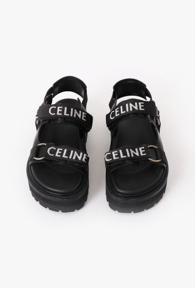 Céline 2022 Logo Platform Sandals - 2