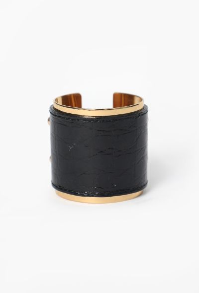 Saint Laurent 2007 Alligator Embossed Cuff - 2