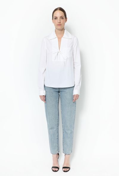 Prada Lace-up Cotton Sailor Top - 2