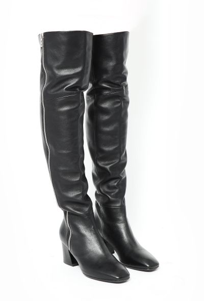 Hermès Leather Knee Boots - 2