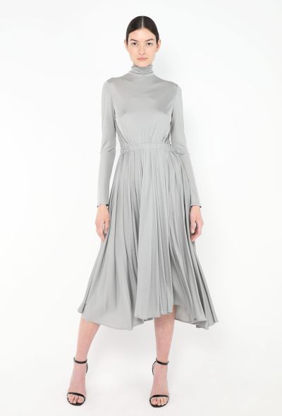 Valentino 2022 Silk Pleated Midi Dress - 1