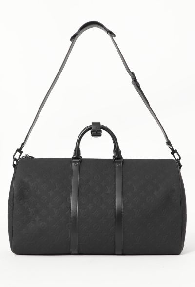 Louis Vuitton Keepall 50 - Black Monogram Shadow Leather - 2