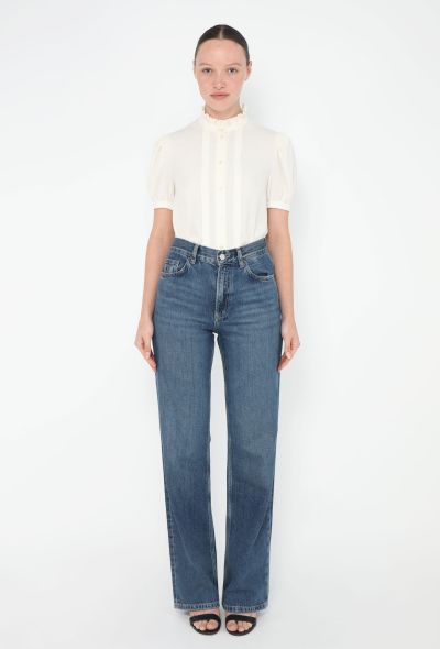 Céline 2020 Silk Ruffled Trim Blouse - 2