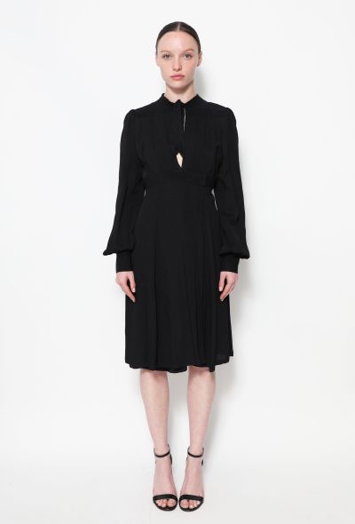 Ossie Clark Timeless '70s Crêpe Wrap Dress Black - 1