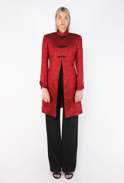 Shanghai Tang Silk Jacquard Tang Coat, 1990s - 1